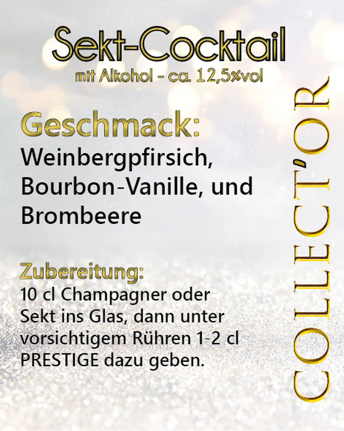 Collector Sektcocktails von COCKTALIS Deutschland hintem
