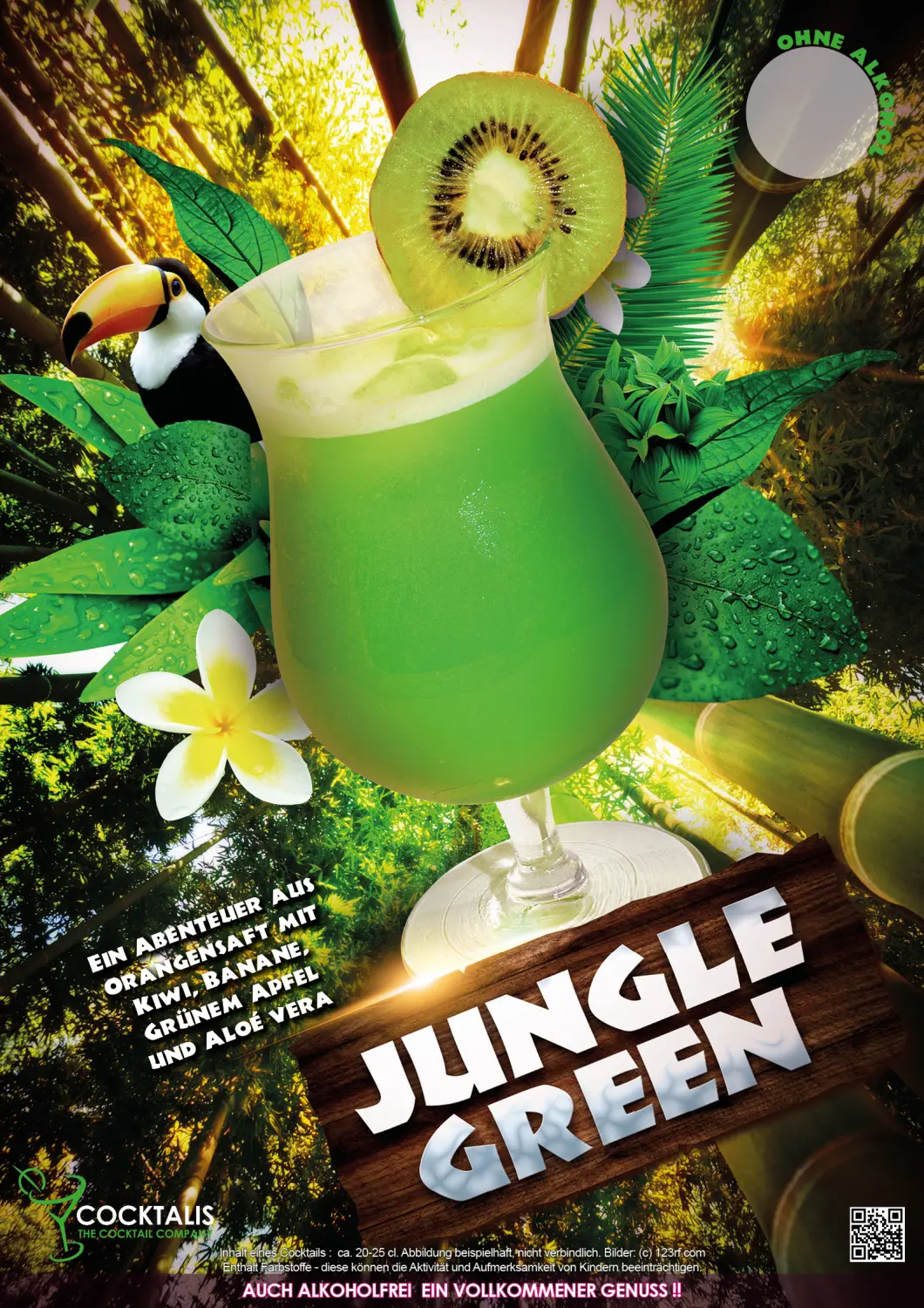 Jungle Green Ohne Alkohol Poster von COCKTALIS Deutschland