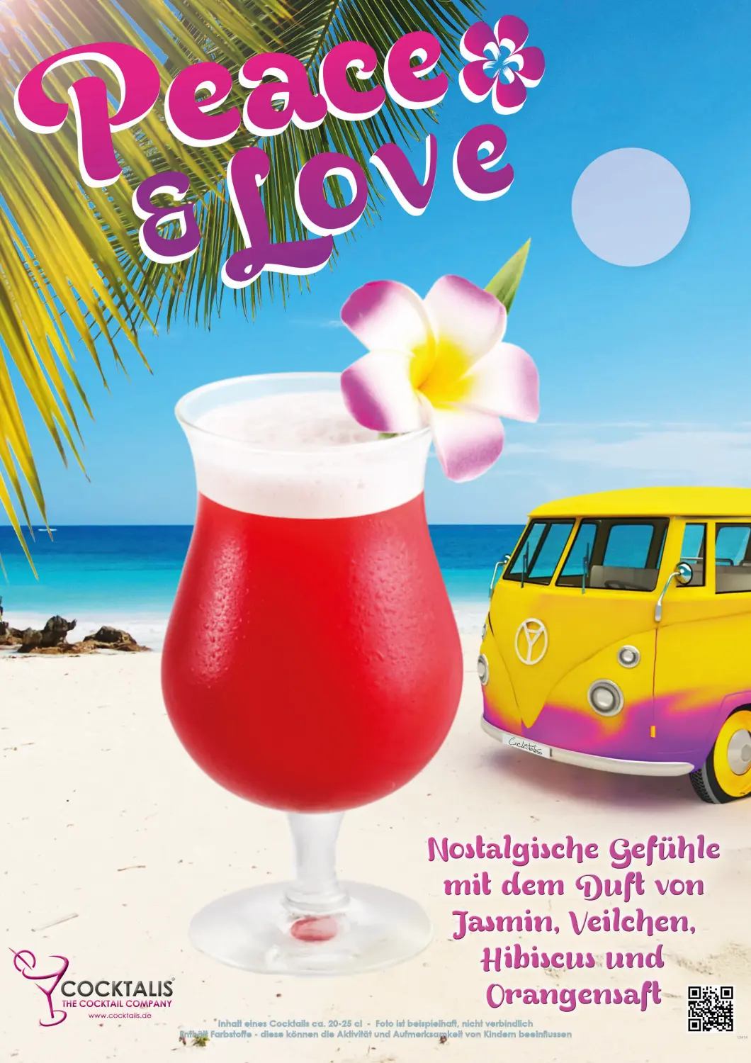 Peace & Love Ohne Alkohol Poster von COCKTALIS Deutschland