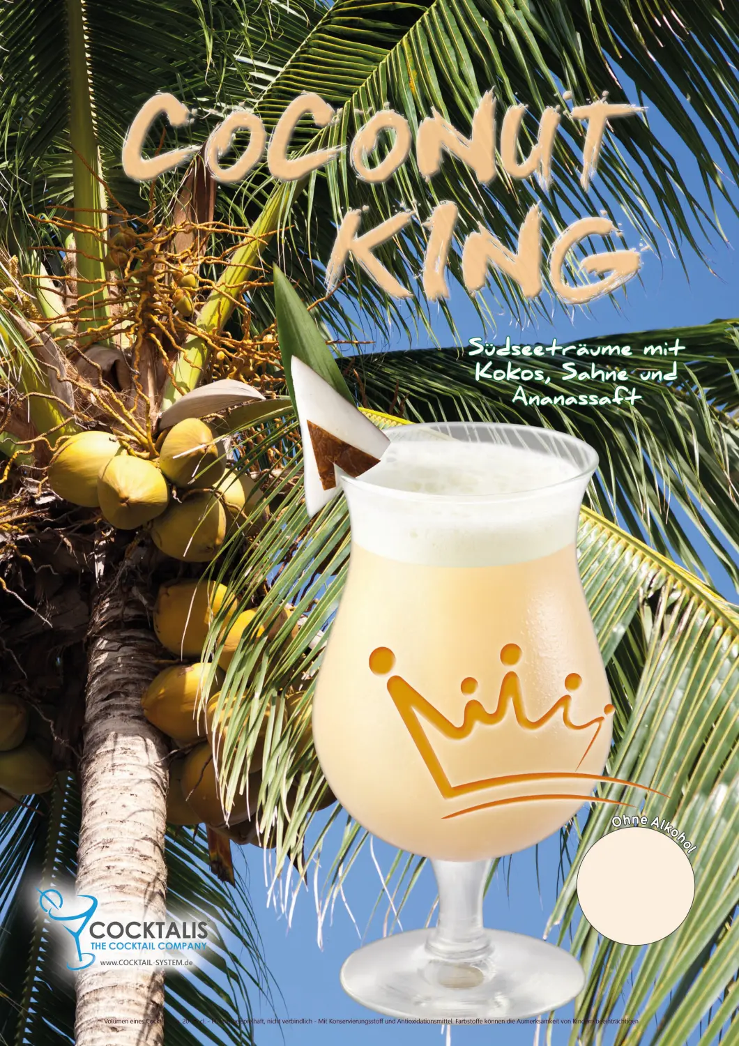 Coconut King Ohne Alkohol Poster von COCKTALIS Deutschland