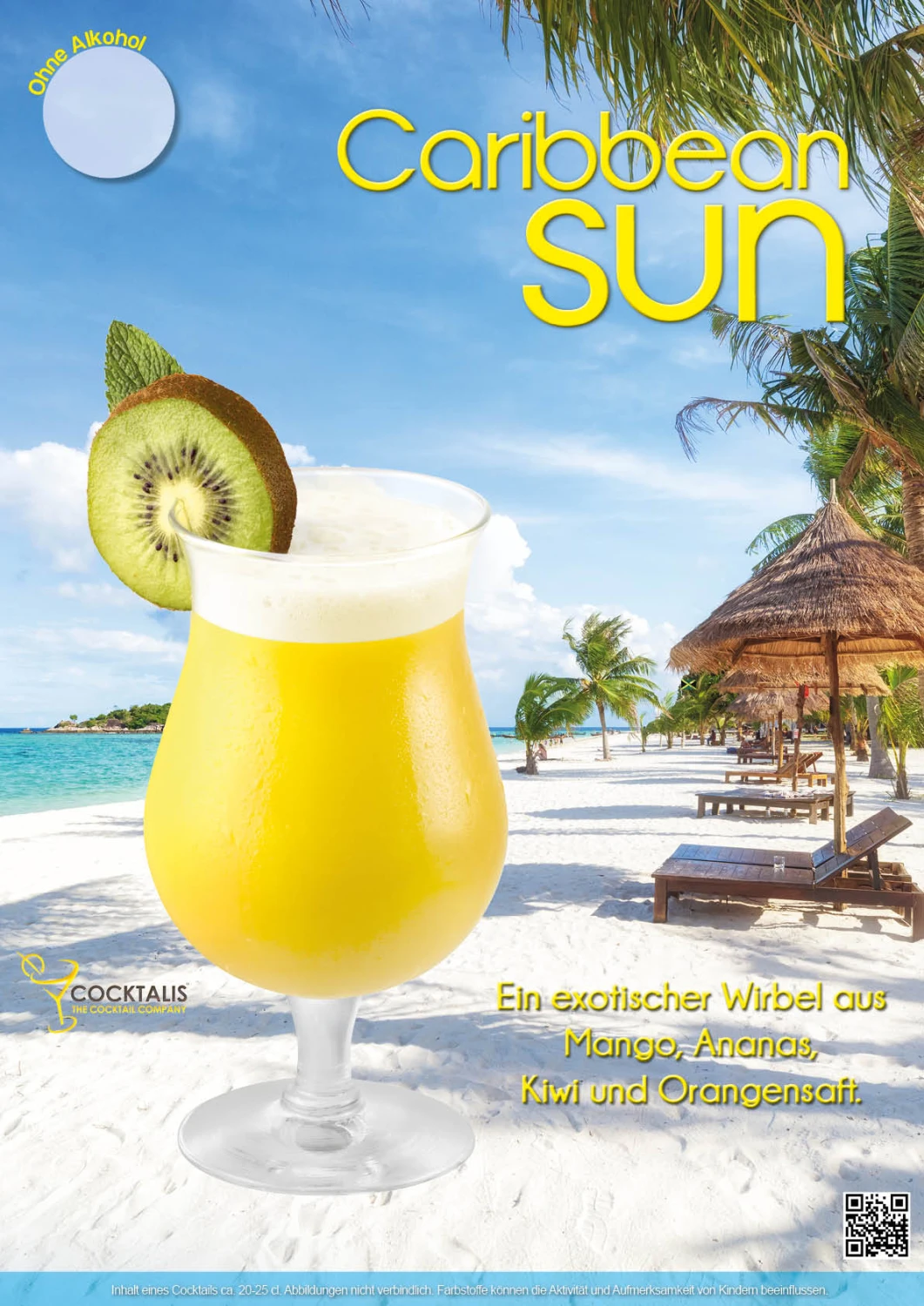 Caribbean Sun Ohne Alkohol Poster von COCKTALIS Deutschland